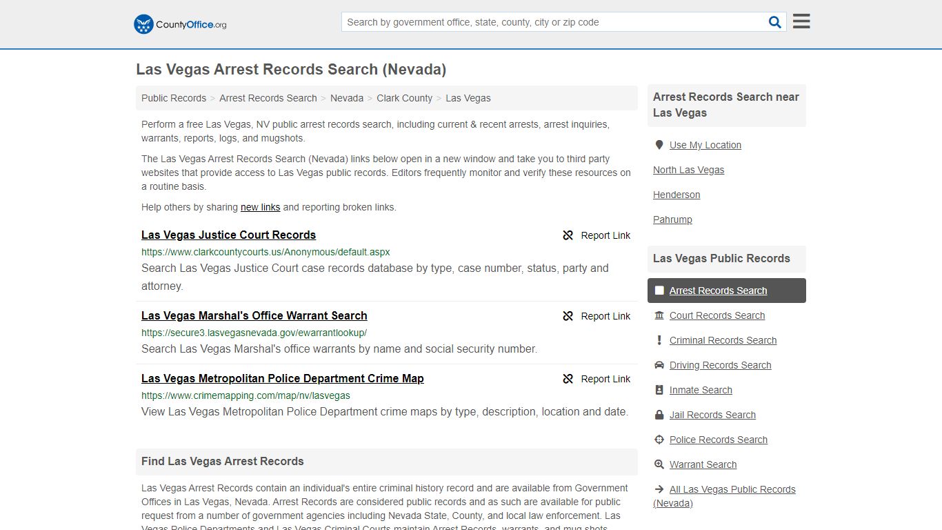 Arrest Records Search - Las Vegas, NV (Arrests & Mugshots)